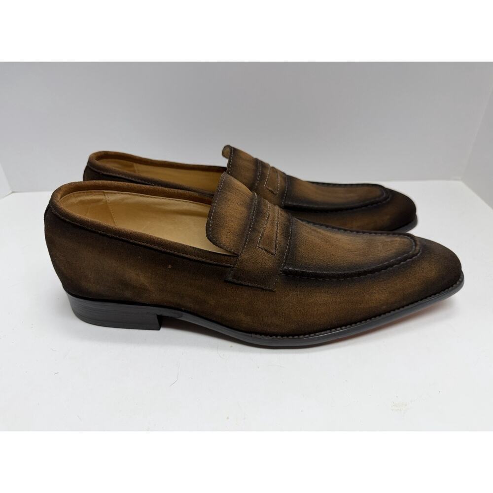 Maison Forte Men’s Slip On Ombré Dark Brown Loafers Pointed Toe Size 10 NWOB - Picture 2 of 12